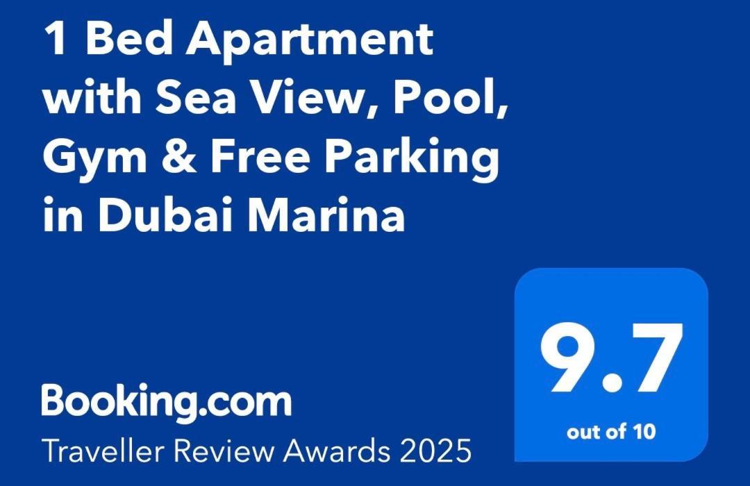 1 Bed Apartment With Sea View, Pool, Gym & Free Parking In Dubai Marina Exterior photo